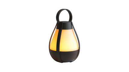 Obraz premium Modern lantern with handle isolated on transparent background, illuminating the room