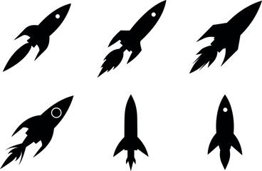 Rocket silhouette Vector Illustration