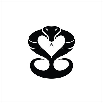 Elegant Cobra icon Silhouette Vector Art