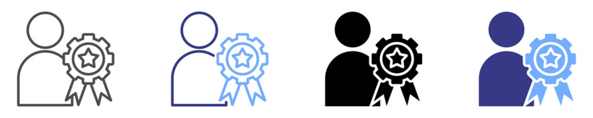 expertise icon set multiple style