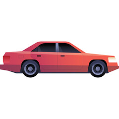A Red Sedan Car With Tinted Windows Parked On A White Background Representing Automotive Transportation And Vehicle Technology