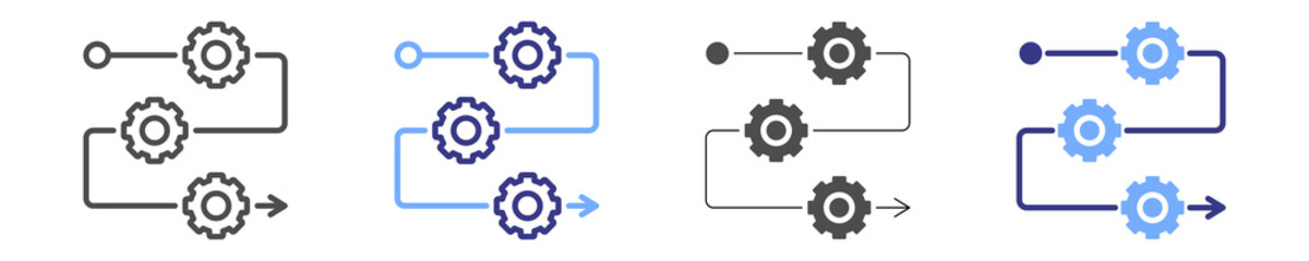 Fototapeta premium operations icon set multiple style