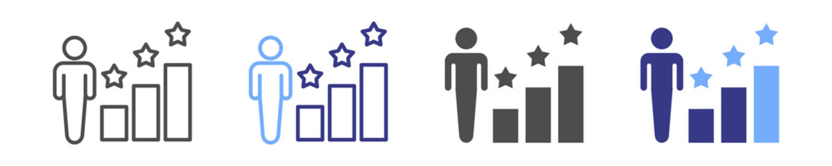 training and development icon set multiple style