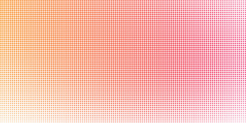 Dots halftone orange color pattern gradient texture with technology digital background. Dots pop art comics with summer background.