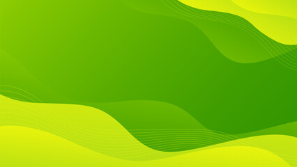 Abstract green gradient fluid wave background. Modern dynamic wallpaper. Bright fresh color template for sales banners, business, ads, events, websites, pages, and more