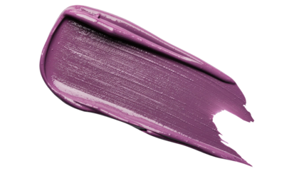 textured abstract purple color paint stroke isolated on transparent background, png