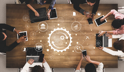 A business process automation and operations management system. A concept for integrating and automating core business functions for efficiency. Motif