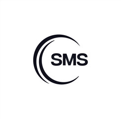 SMS set ,SMS logo. S M S design. White SMS letter. SMS, S M S letter logo design. Initial letter SMS letter logo set, linked circle uppercase monogram logo. S M S letter logo vector design.