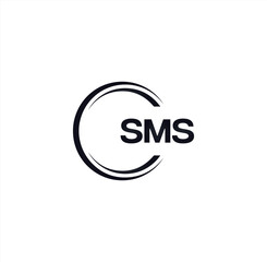 SMS set ,SMS logo. S M S design. White SMS letter. SMS, S M S letter logo design. Initial letter SMS letter logo set, linked circle uppercase monogram logo. S M S letter logo vector design.