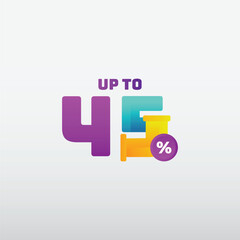 Obraz premium Discount up to 45% off sale Vector Template Design Illustration