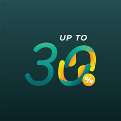 Discount up to 30% off sale  Vector Template Design Illustration