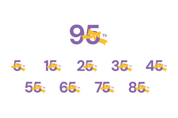 95 Th Anniversary Celebration Vector Template Design Illustration