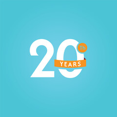 20 Years Anniversary Celebration Vector Template Design Illustration
