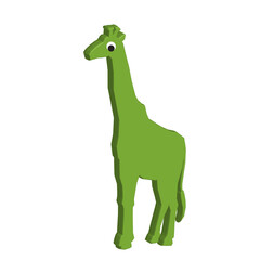 Cute cartoon toy giraffe vector illustration isolated on white background