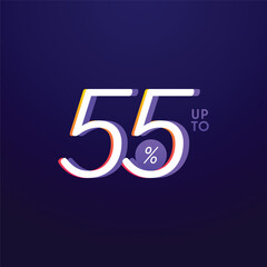 Discount up to 55% sale off Vector Template Design Illustration