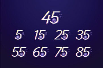 Discount up to 45% sale off Vector Template Design Illustration