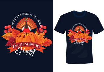 Happy -Thanksgiving- Turkey -Flora-T-Shirt