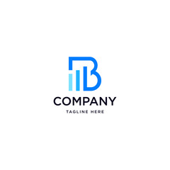 letter b with finance logo icon design vector design template inspiration