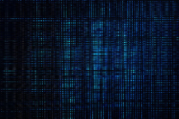 Abstract blue grid pattern with digital glitch effect