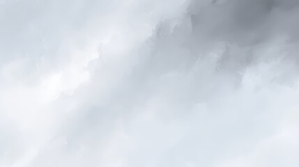 Obraz premium A soft, ethereal background featuring light grey and white textures reminiscent of clouds, smoke, or watercolor washes, a subtle and atmospheric abstract design, blurred white background