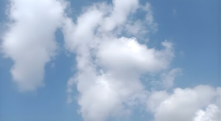 Dreamy blue skies filled with fluffy white clouds offer a peaceful, serene backdrop for your project, inspiring calm, hope, and optimism for the future