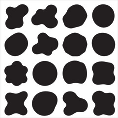 Set of Abstract Organic Blob Shapes Vector Elements