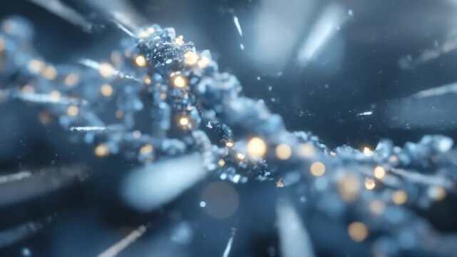 Dna Double Helix Structure Visualisation With Light Particles
