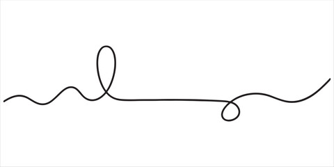 A single smooth flowing curved line graphic element with vibrant color options isolated on transparent background