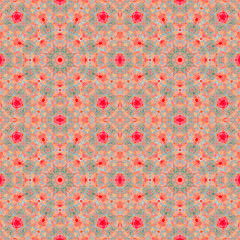 Abstract geometric flower art colorful seamless ornamental mandala. Mexican design is festive. Geometric Paisley medallion pattern.