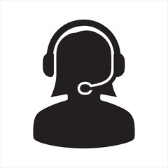 Stylized female silhouette representing support and help isolated on transparent background