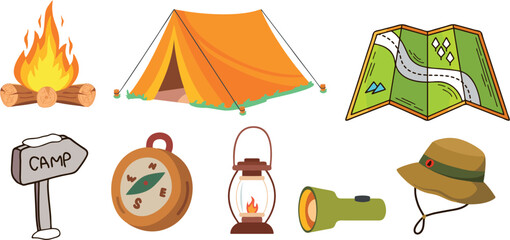 A vector of Camp Hiking 