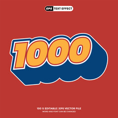 1000 3D Text Effect Design Illustration Creative