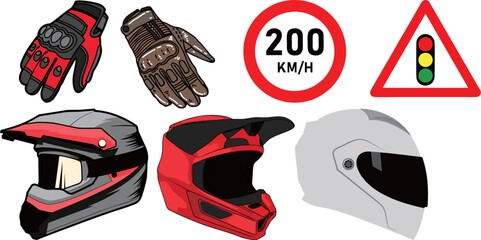 A Biker motorsport Vector collection 