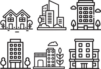 A vector of Building line