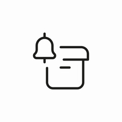 bell reminder notification icon sign vector