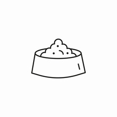 bowl of pet food icon sign vector