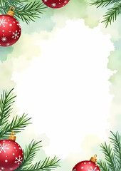 Christmas Ornament Frame Illustration Background
