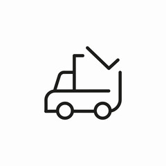 delivery truck confirmed icon sign vector