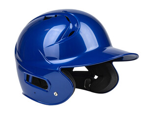 Fototapeta premium Blue Baseball Helmet Front View, Glossy Finish, Isolated on Transparent Background