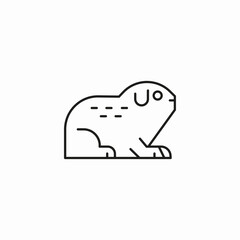 guinea pig animal icon sign vector