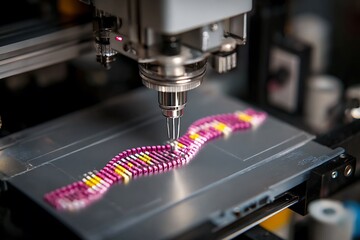 A miniature DNA sequencer reading base pairs on a single chromosome 