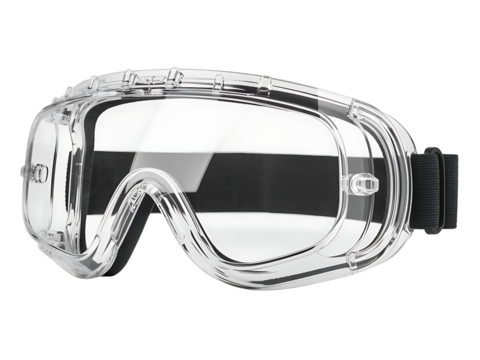 Protective goggles isolated on transparent background