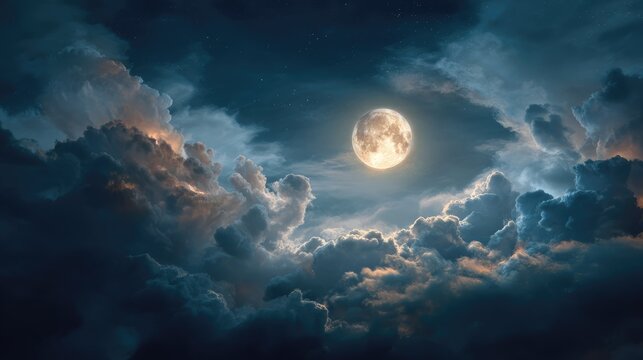cloudy_moon　OD1966 Cloudy Moon – made-to-measure wall mural – Photowall