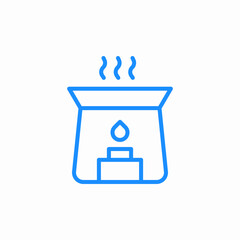 aroma burner icon sign vector