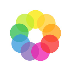 Colorful petals. Flower. Isolated on white background.