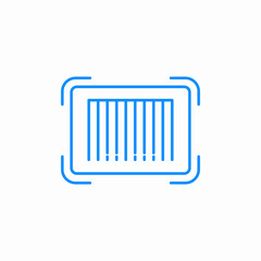 bar code icon sign vector