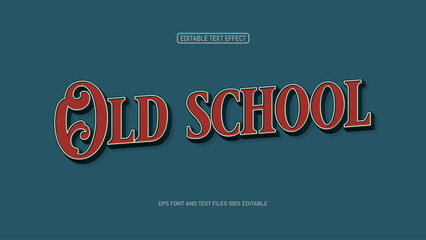 Old school 3d text style vintage editable text effect