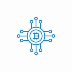 blockchain circuit icon sign vector