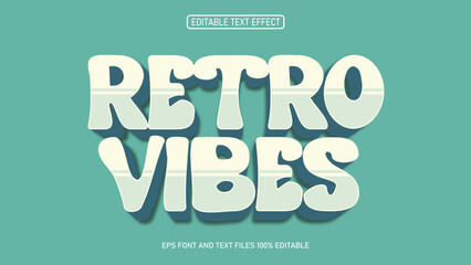 Retro vibes 3d editable text effect