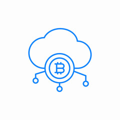 crypto cloud icon sign vector